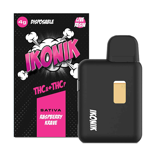 ikonik-live-resin-4g-disposable-Raspberry-Krave